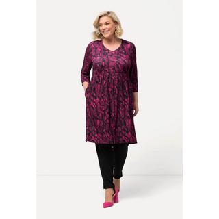 Ulla Popken  Longshirt, A-Linie, Tunika-Ausschnitt, 3/4-Arm 