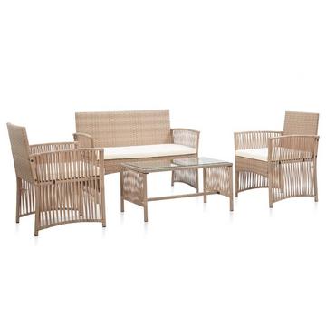 Garten-lounge-set poly-rattan