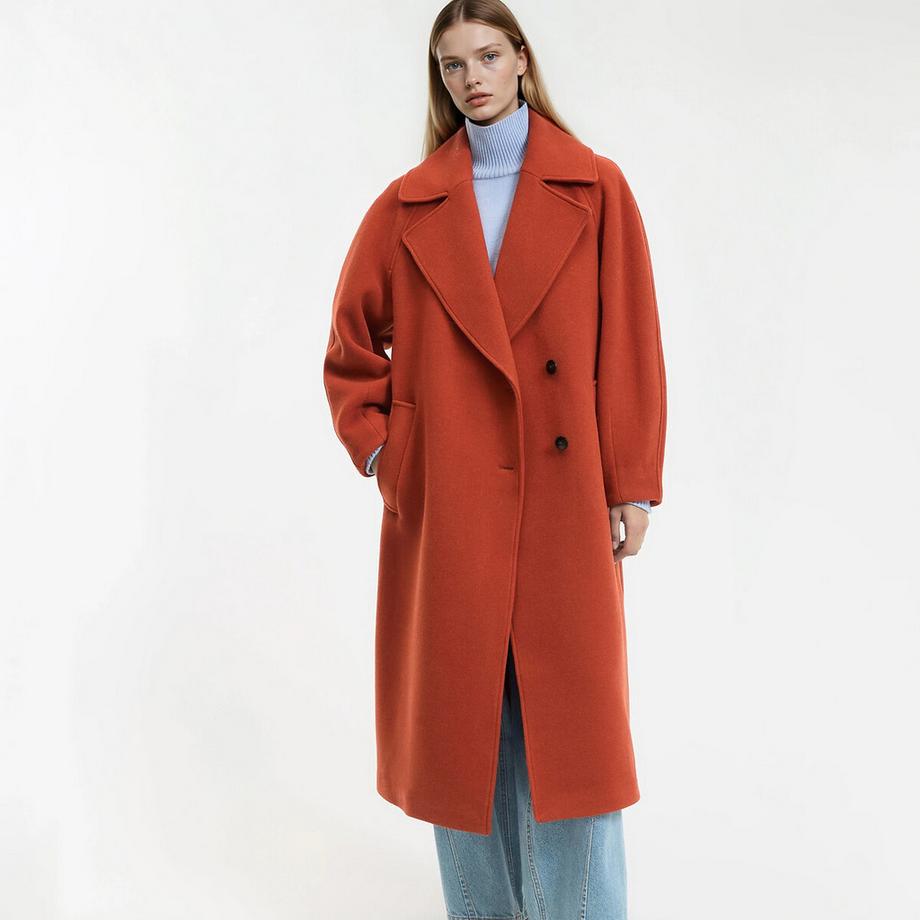 La Redoute Collections Cappotto lungo Chiusura asimmetrica  