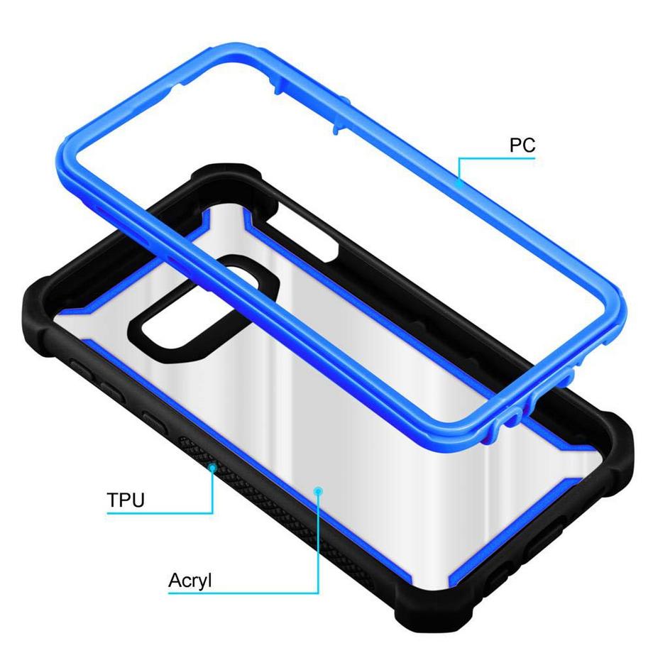 Cadorabo  Hülle für Samsung Galaxy S10e 2-in-1 TPU Silikon-Rand Glas-Rücken 