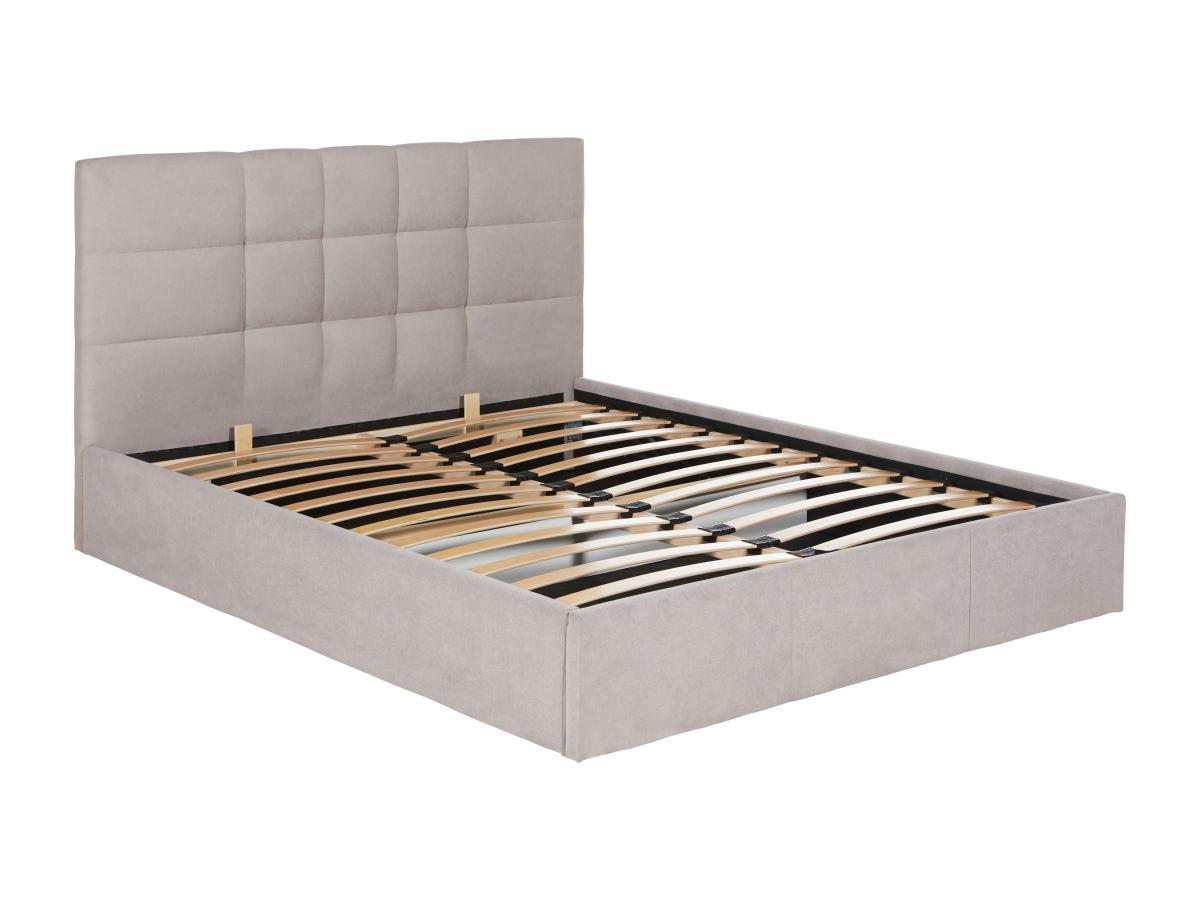 PASCAL MORABITO Bett mit Bettkasten + Matratze - 160 x 200 cm - Stoff - Beige - ELIAVA von Pascal Morabito  