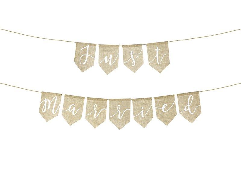 PartyDeco  PartyDeco Girlande just married Jute 