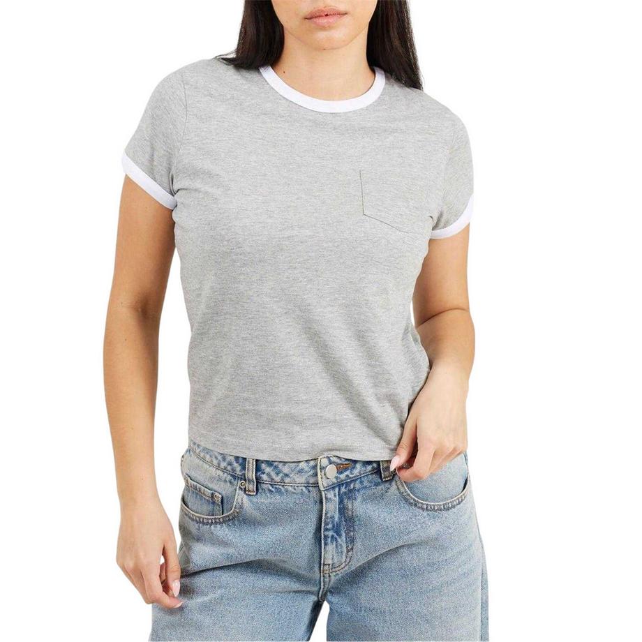 T-Shirtmotif/style Détail Contrasté