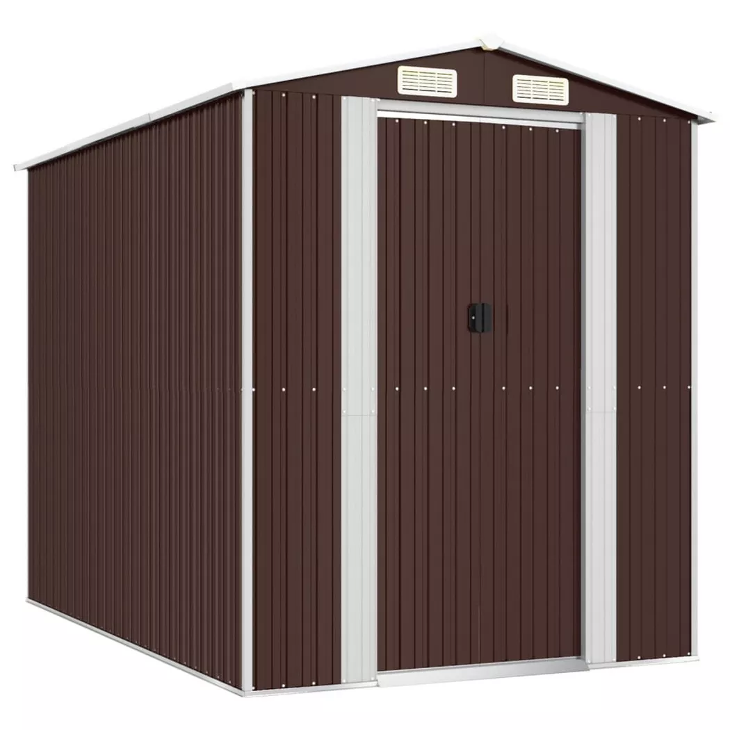VidaXL - Geräteschuppen stahl, One Size, Braun