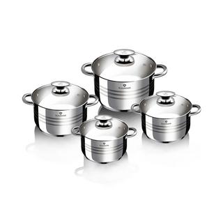 Blaumann Kochtopf Set 6.1L/3.6L/2.6L/1.9L Edelstahl Gourmet Line  