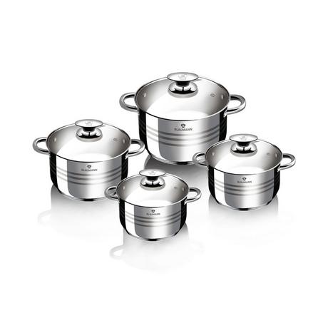 Blaumann Kochtopf Set 6.1L/3.6L/2.6L/1.9L Edelstahl Gourmet Line  