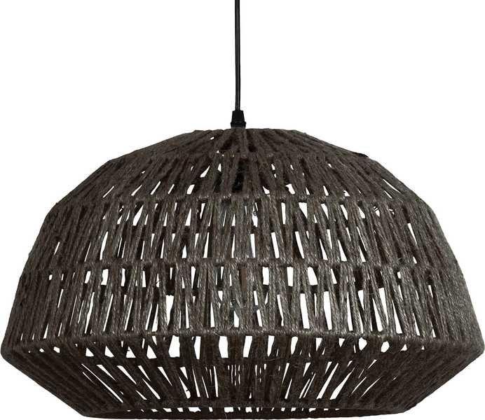 mutoni Lampe à suspension Kace jute noir Ø45  