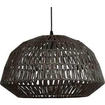 Lampe à suspension Kace jute noir Ø45