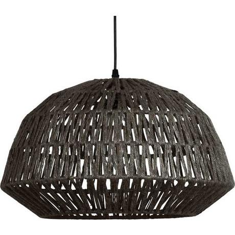 mutoni Lampe à suspension Kace jute noir Ø45  