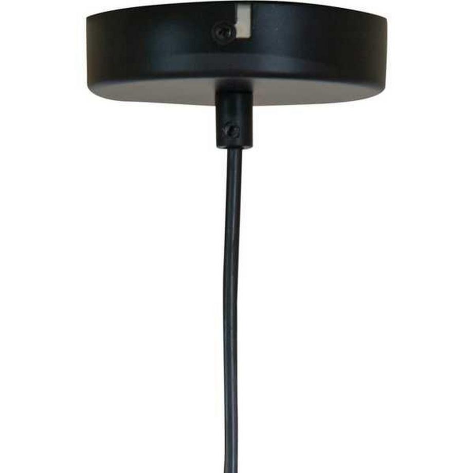 mutoni Lampe à suspension Kace jute noir Ø45  