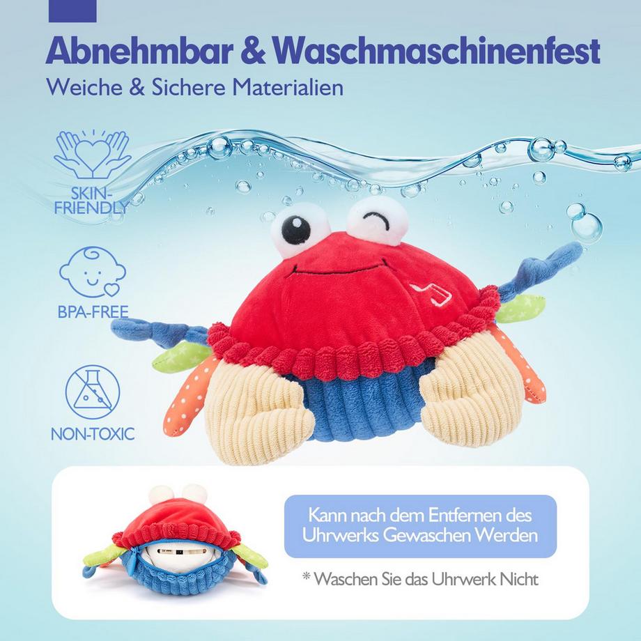 Activity-board  Jouet bébé crabe,Jouet Crawl Musical,Jouet Crawl Tummy Time Baby Toy 