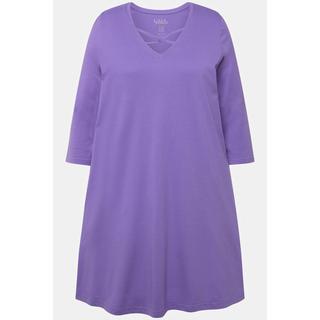 Ulla Popken  Longshirt, Zierbänder, A-Linie, V-Ausschnitt, 3/4-Arm 