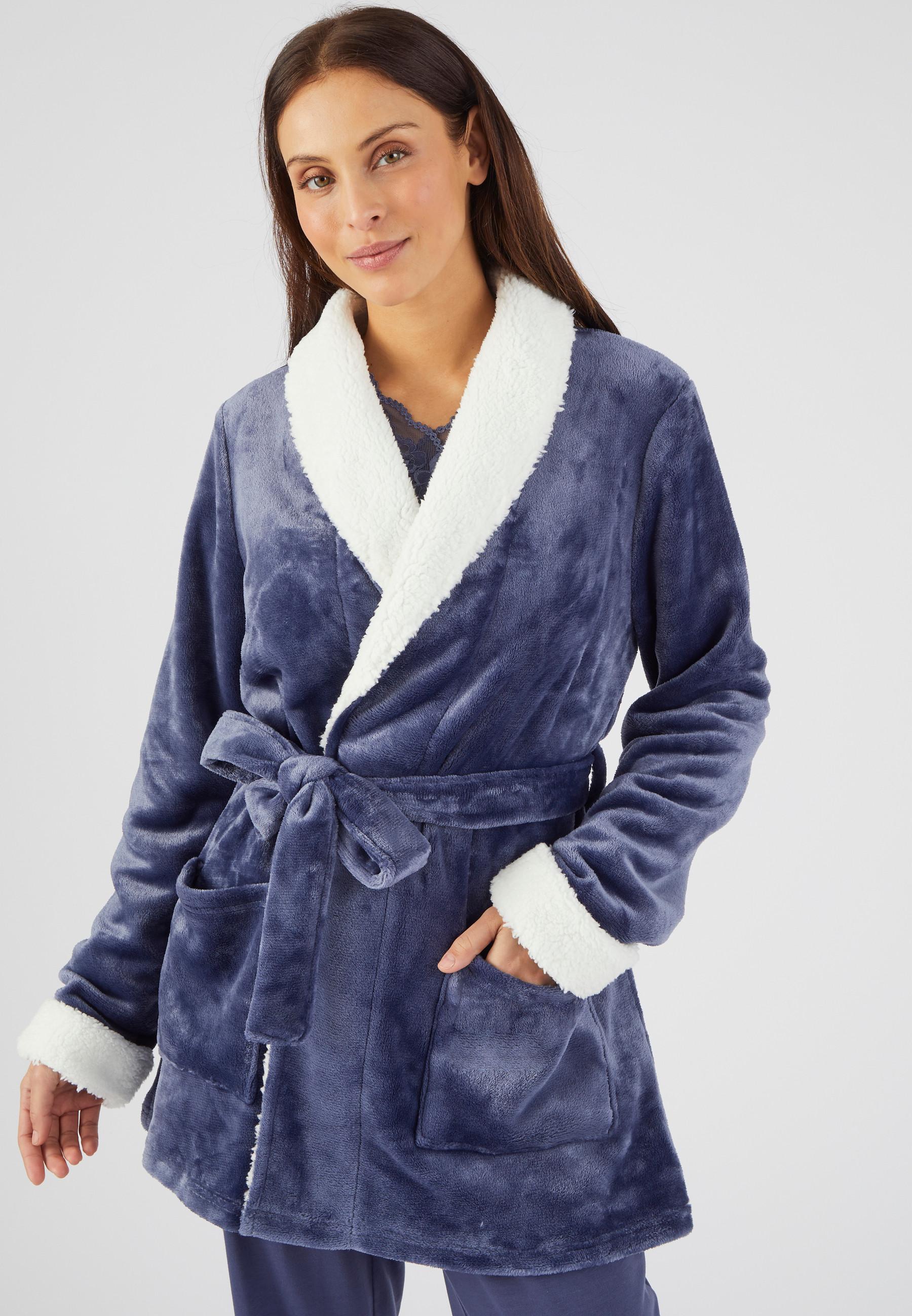 Image of Kurze Hausjacke. Damen Blau 54/56