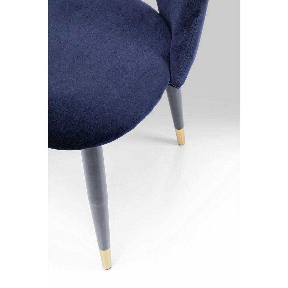 mutoni Chaise Iris Velvet Bleu (lot de 2)  