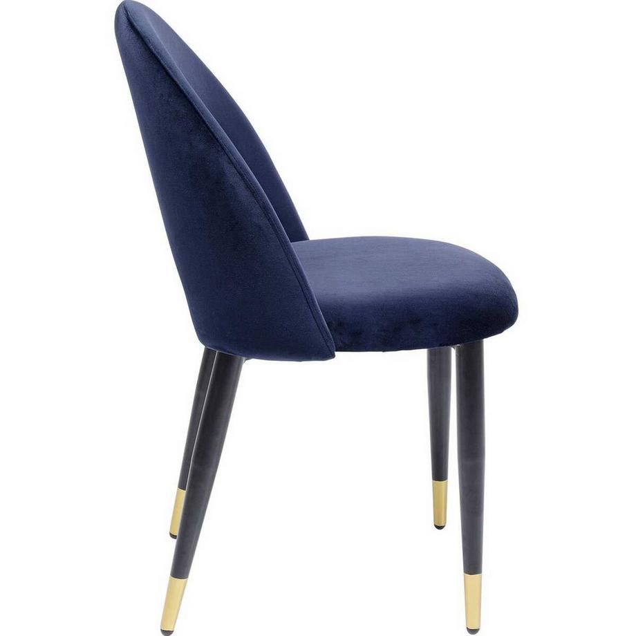 mutoni Chaise Iris Velvet Bleu (lot de 2)  