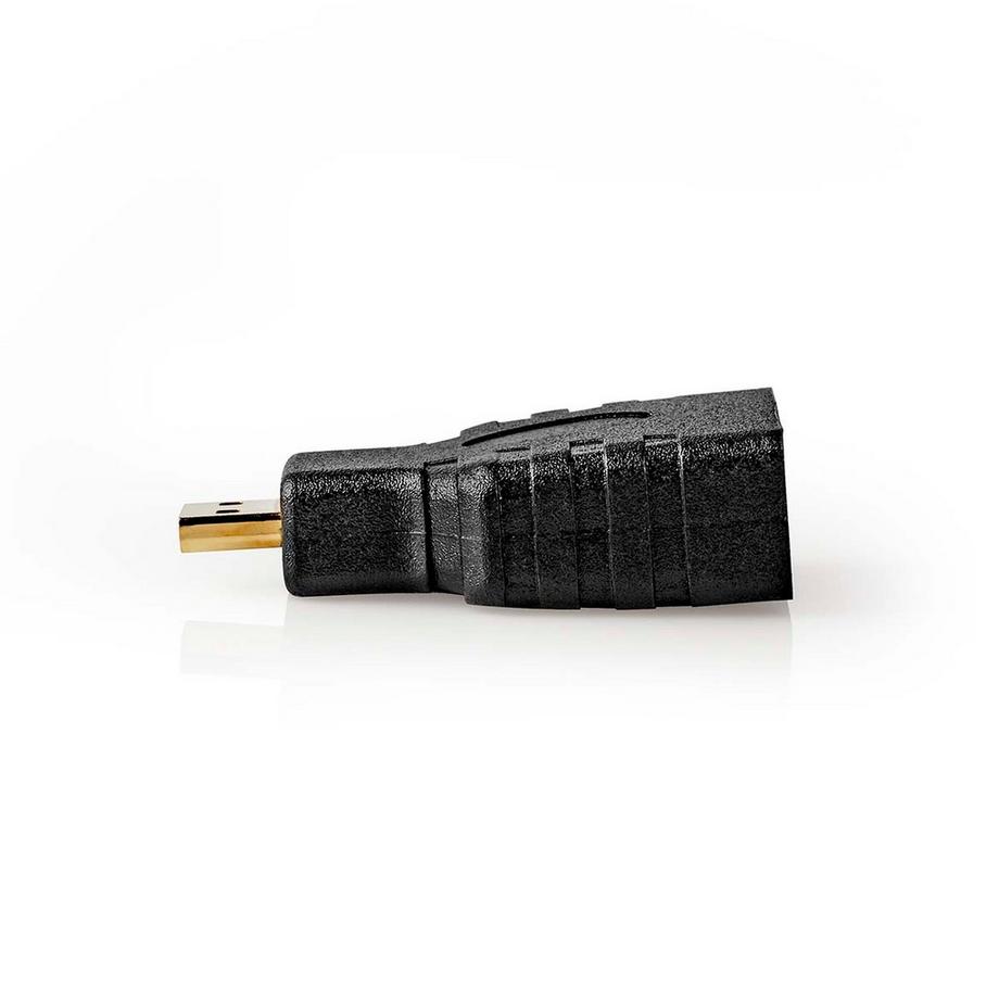 Nedis  HDMI™ Adaptateur | HDMI™ Micro connecteur | HDMI™ Sortie | Plaqué or | Droit | ABS | Noir | 1 pc. | Boîte 