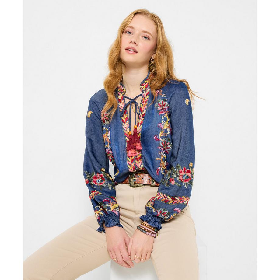 Joe Browns Camicia a Maniche Lunghe Ricamata  