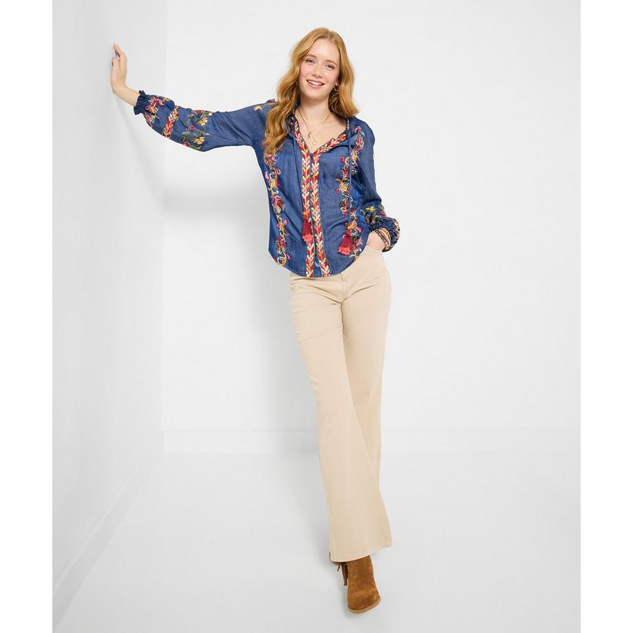 Joe Browns Camicia a Maniche Lunghe Ricamata  