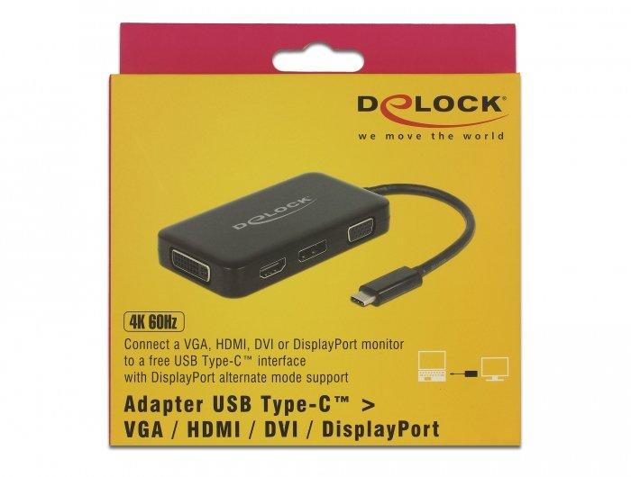 DeLock  Multiadapter 63929 USB-C - DP/DVI-D/HDMI/VGA 