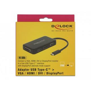 DeLock  Multiadapter 63929 USB-C - DP/DVI-D/HDMI/VGA 