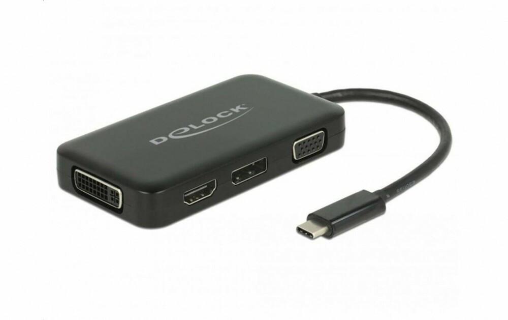 DeLock  Multiadapter 63929 USB-C - DP/DVI-D/HDMI/VGA 