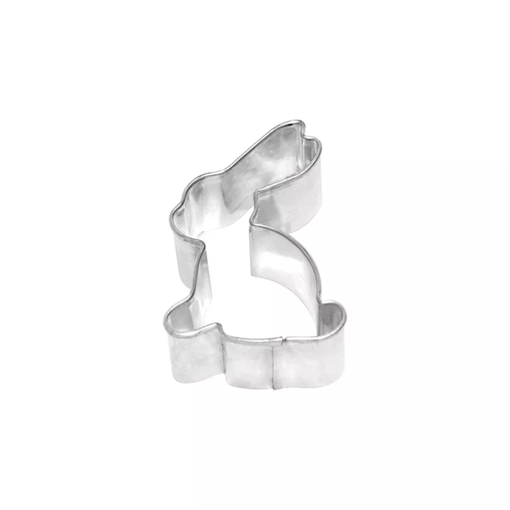 BIRKMANN - B194366 Ausstechform “Hase sitzend” Edelstahl 5 cm, One Size