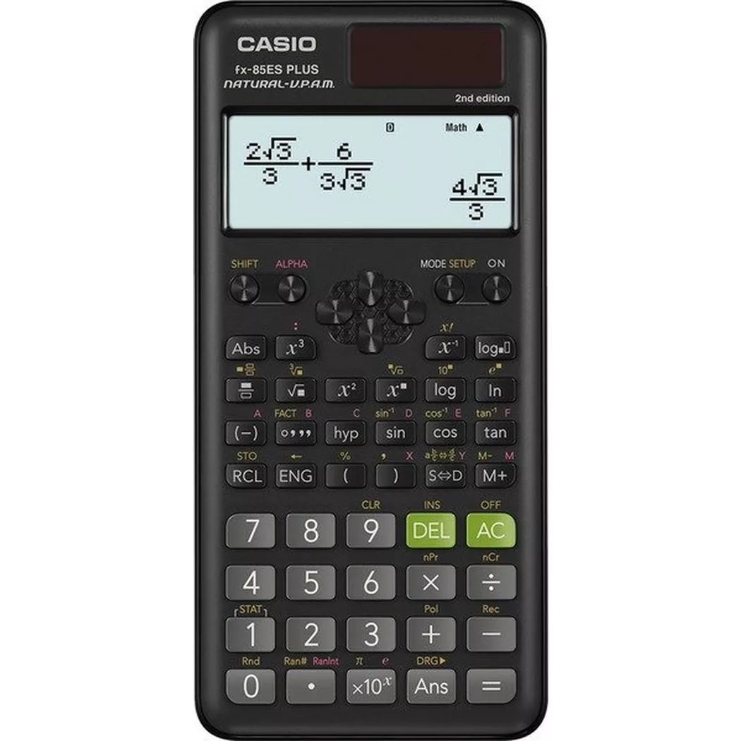 CASIO – Taschenrechner FX-85ESPLUS-2-CH, Solar, Schwarz