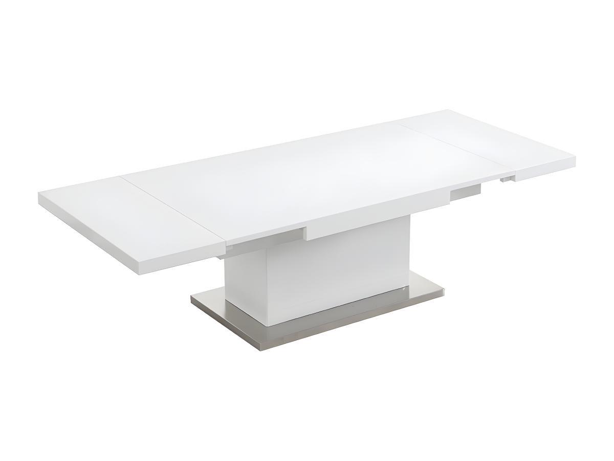 Vente-unique Tavolino 2 in 1 Sollevabile ed estensibile MDF laccato Bianco LAURIA  