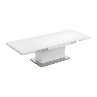 Vente-unique Tavolino 2 in 1 Sollevabile ed estensibile MDF laccato Bianco LAURIA  