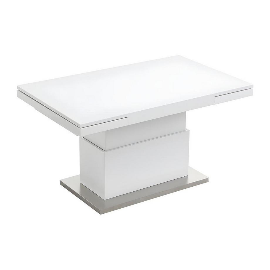 Vente-unique Tavolino 2 in 1 Sollevabile ed estensibile MDF laccato Bianco LAURIA  