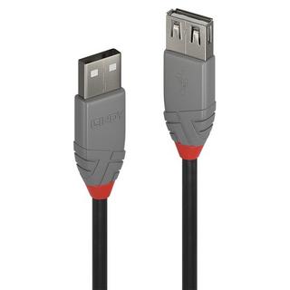 LINDY  36701 USB Kabel 0,5 m USB 2.0 USB A Schwarz, Grau 