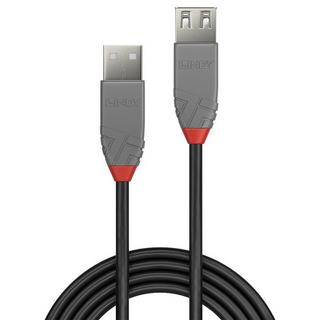 LINDY  36701 USB Kabel 0,5 m USB 2.0 USB A Schwarz, Grau 