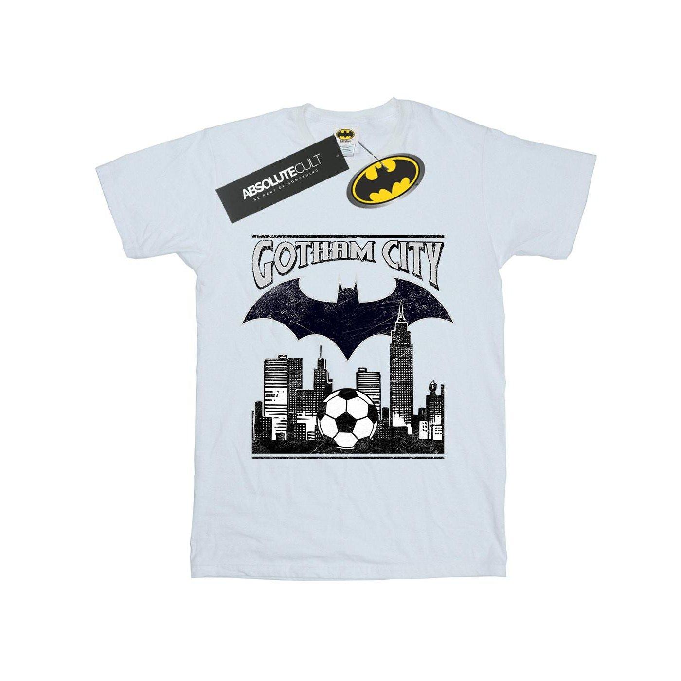 Image of Batman Football Gotham City Tshirt Damen Weiss M