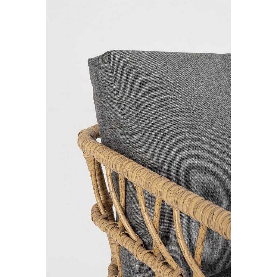 mutoni Ecklounge Burrel mit Kissen natur  