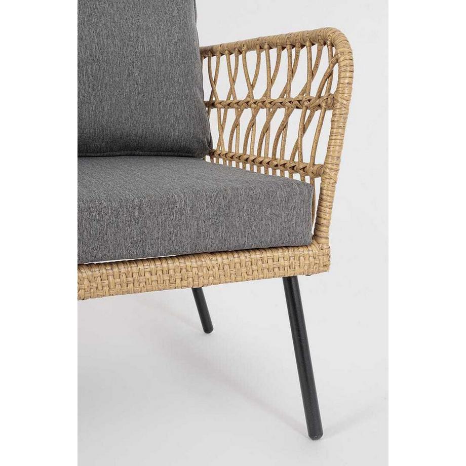 mutoni Ecklounge Burrel mit Kissen natur  