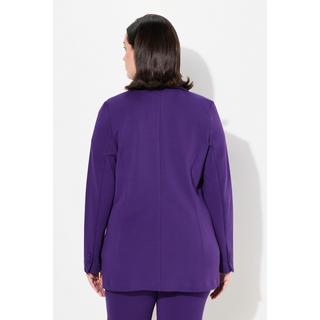 Ulla Popken  Blazer di comodo jersey elasticizzato con taglio svasato e revers 