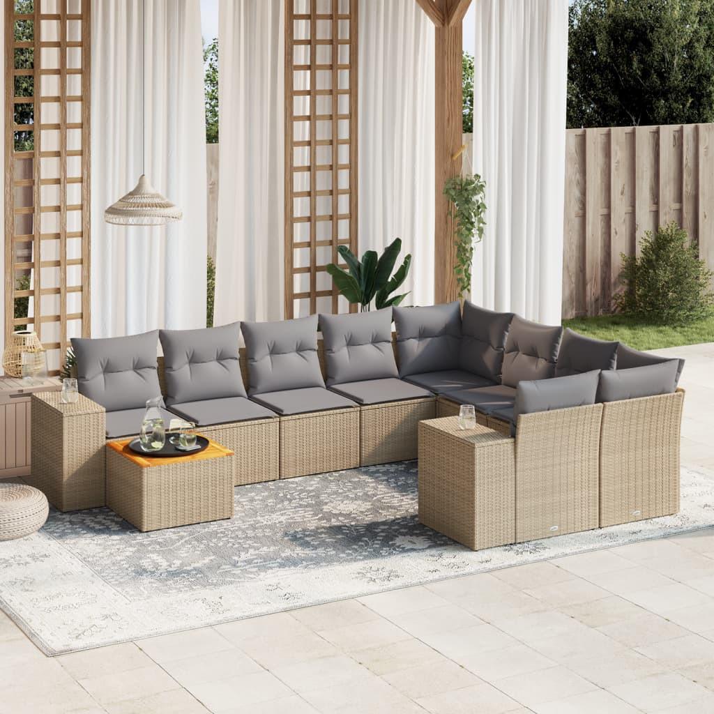 VidaXL set divano da giardino Polirattan  