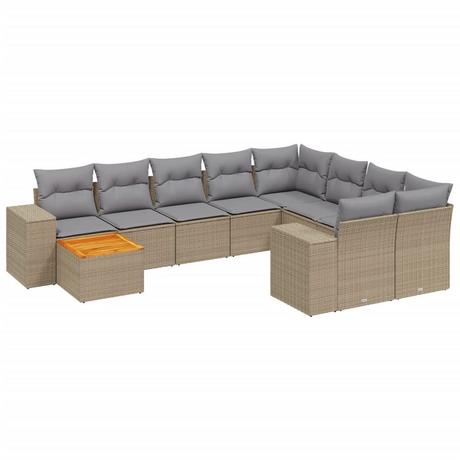 VidaXL set divano da giardino Polirattan  