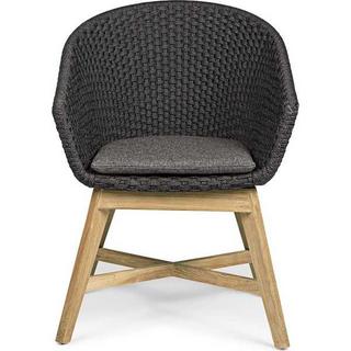 mutoni Fauteuil de jardin Coachella avec coussin anthracite  