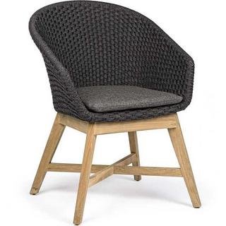 mutoni Fauteuil de jardin Coachella avec coussin anthracite  