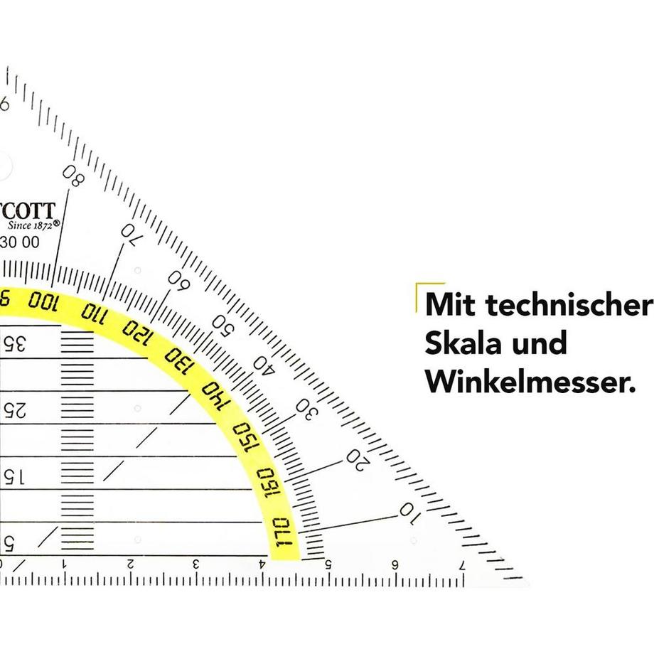 WESTCOTT  WESTCOTT Geodreieck 14cm E-1013000 Hypotenuse 