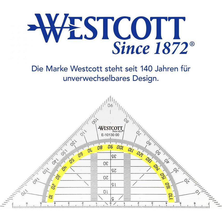 WESTCOTT  WESTCOTT Geodreieck 14cm E-1013000 Hypotenuse 