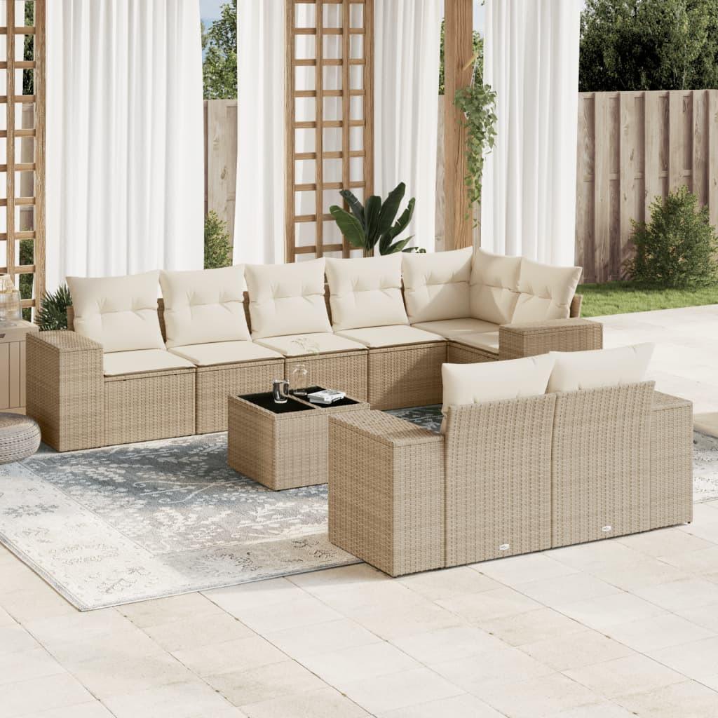 VidaXL set divano da giardino Polirattan  