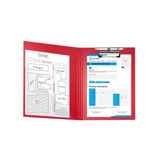 Exacompta  Klemmbrett mit Klappe aus beschichtetem Karton - Format 23x32cm für A4 - x 10 