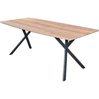 mutoni Table à manger 190x90 ovale 3D chêne antiquewash  