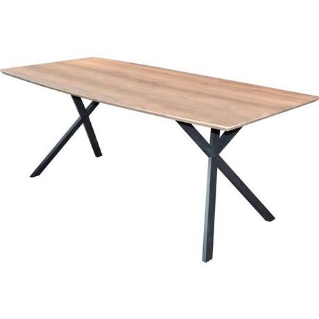 mutoni Table à manger 190x90 ovale 3D chêne antiquewash  