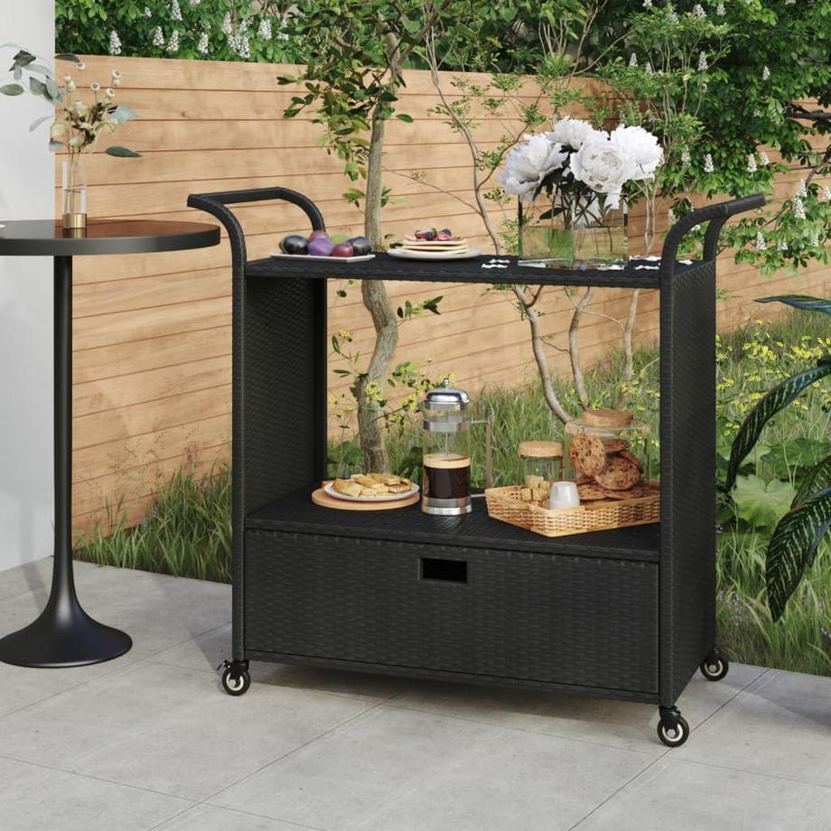 VidaXL Chariot de bar rotin  