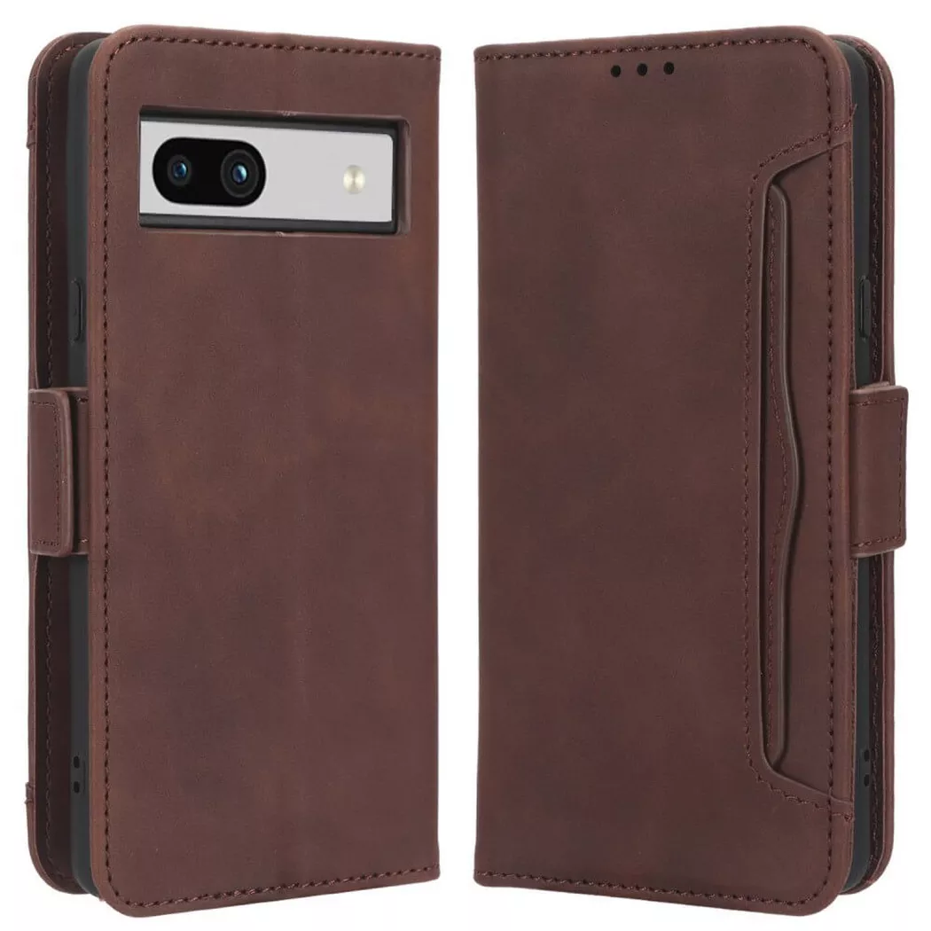 Cover-Discount - Google Pixel 7a - Etui Mit Vielen Kartenfächer, Weiss Bunt