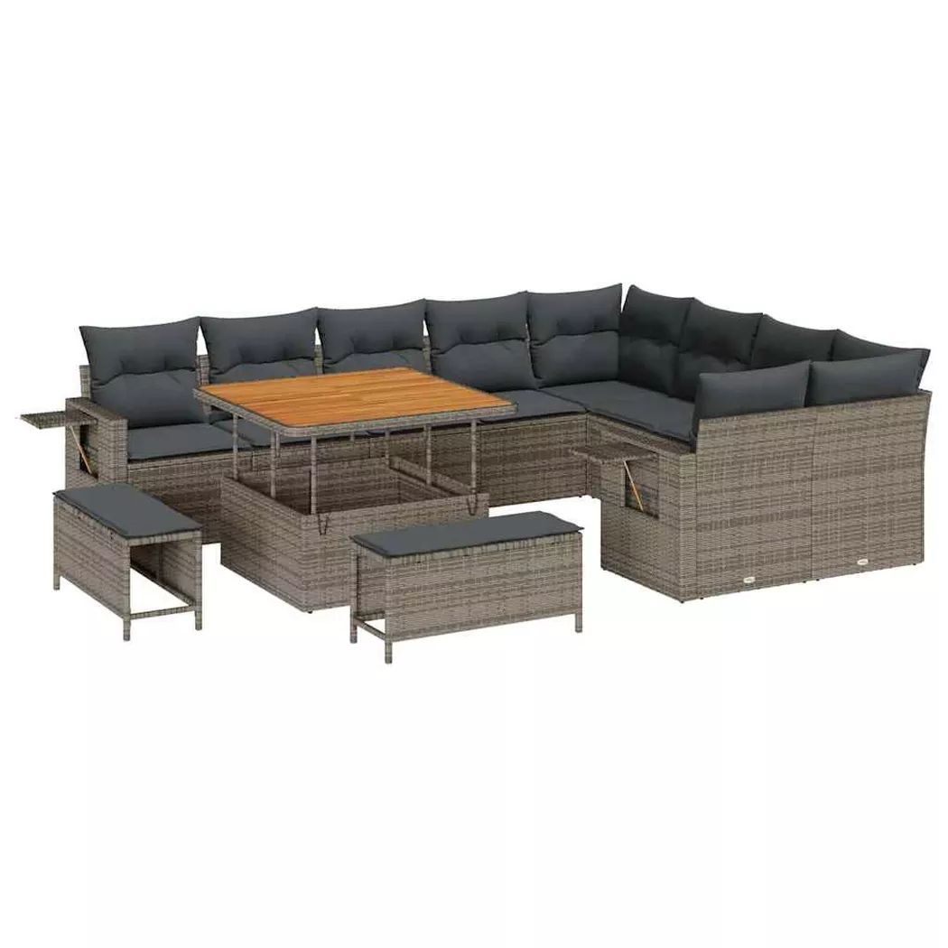 VidaXL - Gartenmöbel poly-rattan, One Size, Grau