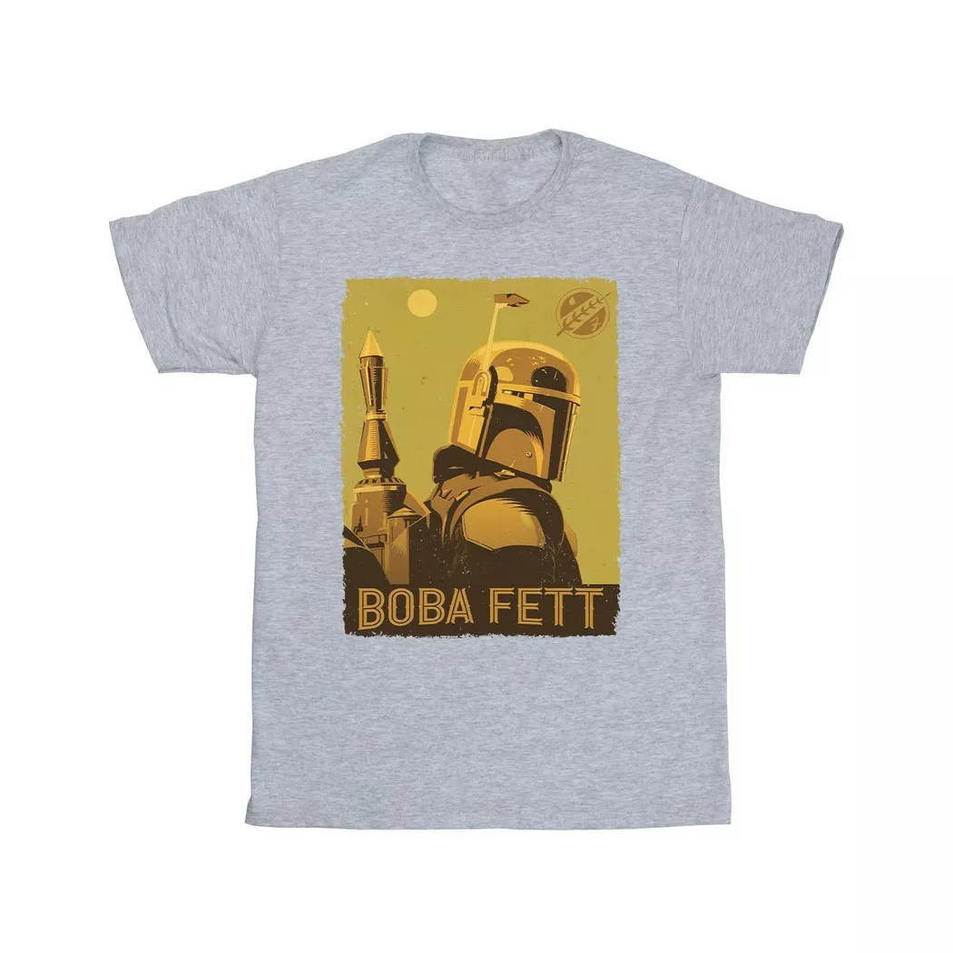 STAR WARS - The Book Of Boba Fett Planetary Stare TShirt, für Herren, Grau, Größe XXL